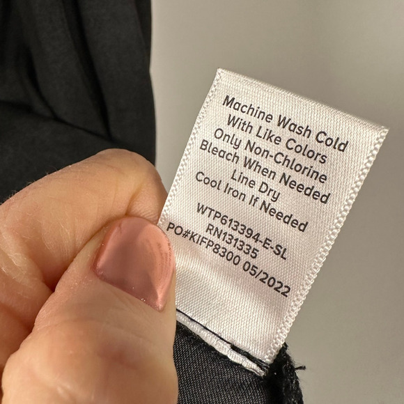 Allison Joy Black Flowy Adjustable Strap Scoop Neck Sleeveless Blouse Women's XL - Picture 6 of 7